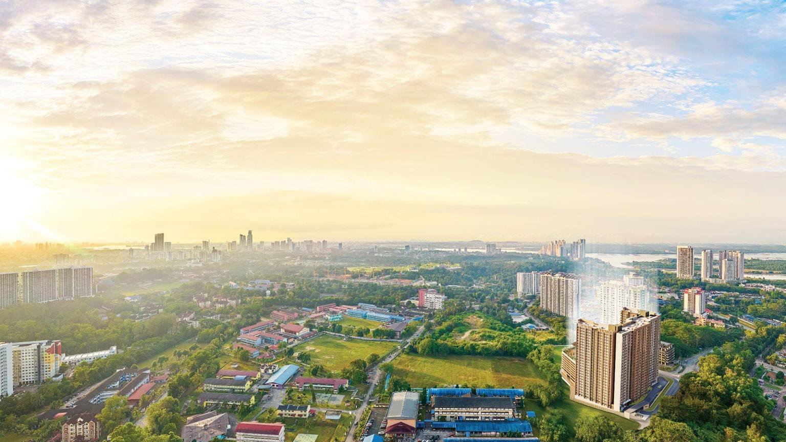 Amberwood Resort Residence 在新山周边环境中的艺术构想图