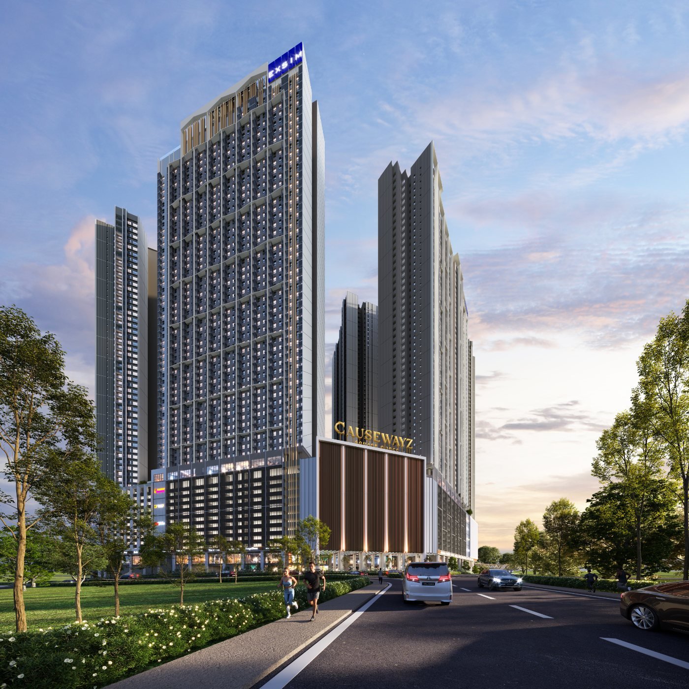 Artist's impression of Causewayz Square @ JBCC towers and retail podium, Johor Bahru