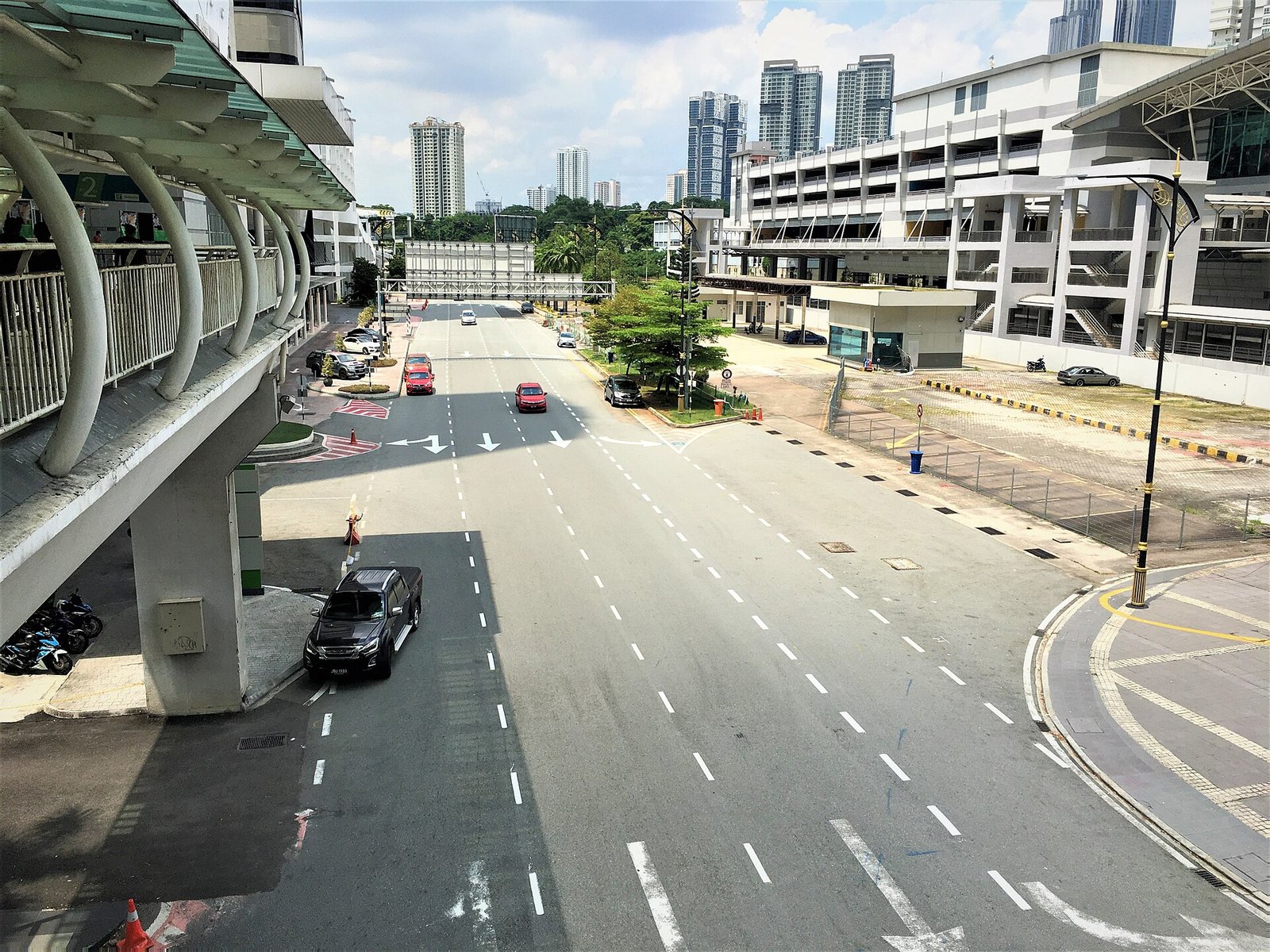 Jalan Tun Abdul Razak in Johor Bahru with JB Sentral station on the right