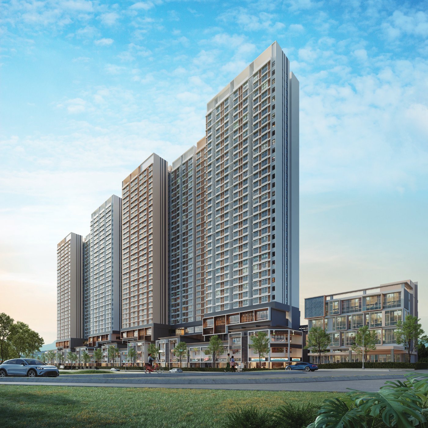 Artist's impression of the Ponderosa Regency towers, Johor Bahru