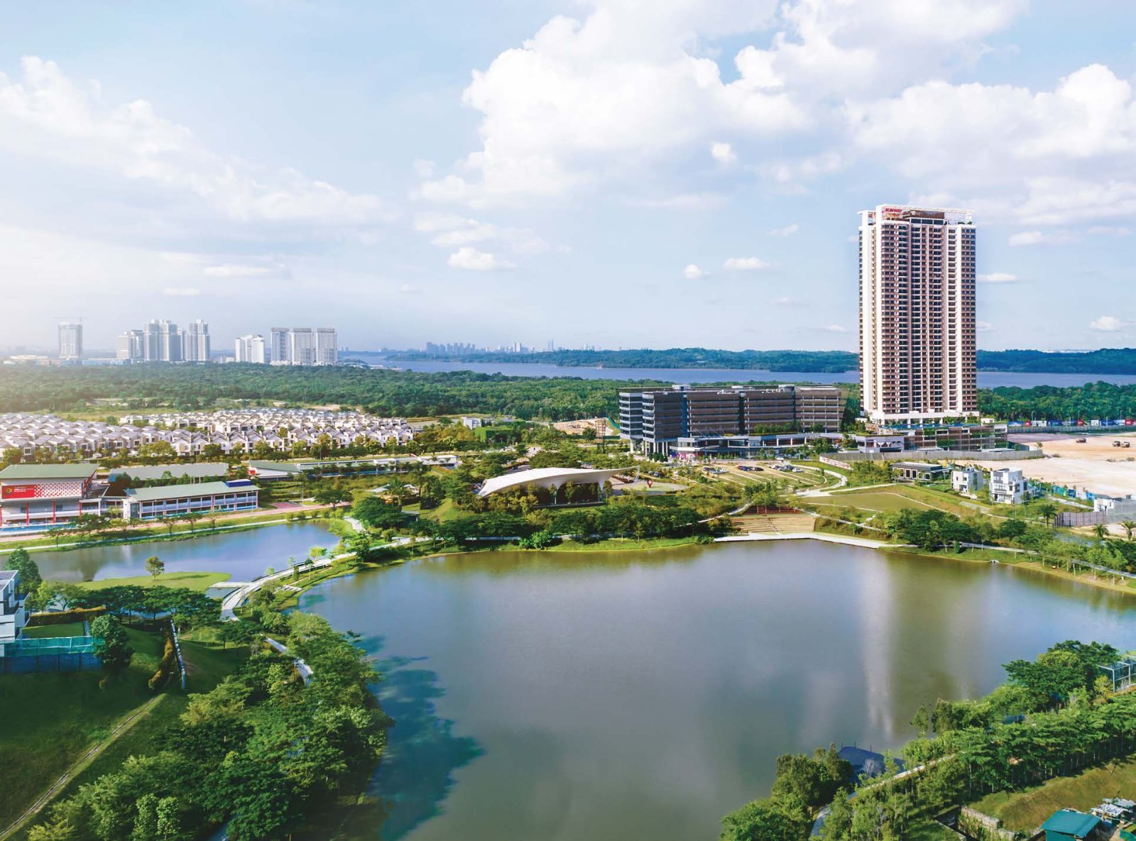 Sunway City Iskandar Puteri 湖畔的 Sunway Citrine Residences 大楼