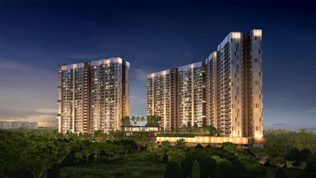 Towers at night, artist's impression, 8Scape Residences @ Sutera