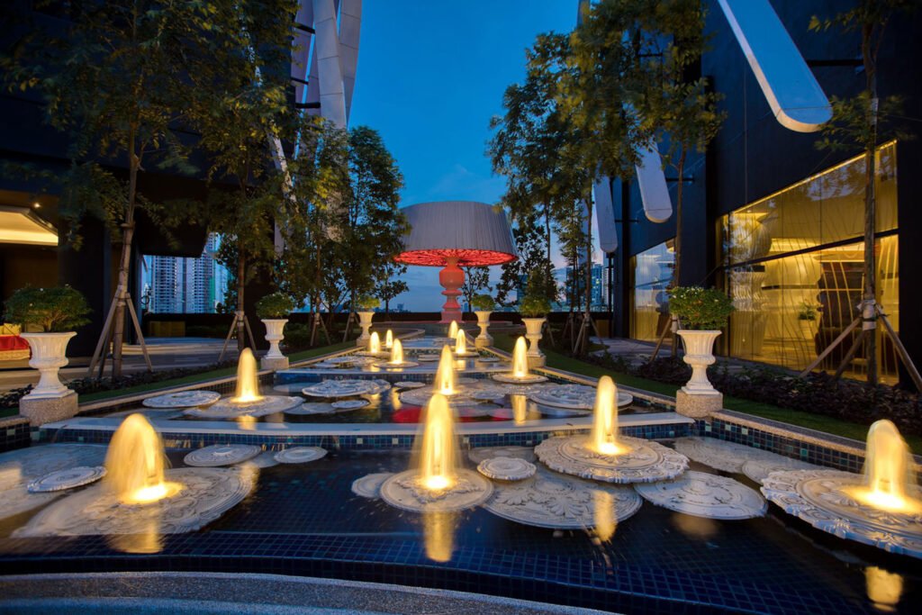 黄昏时的阶梯喷泉, Arte Mont Kiara