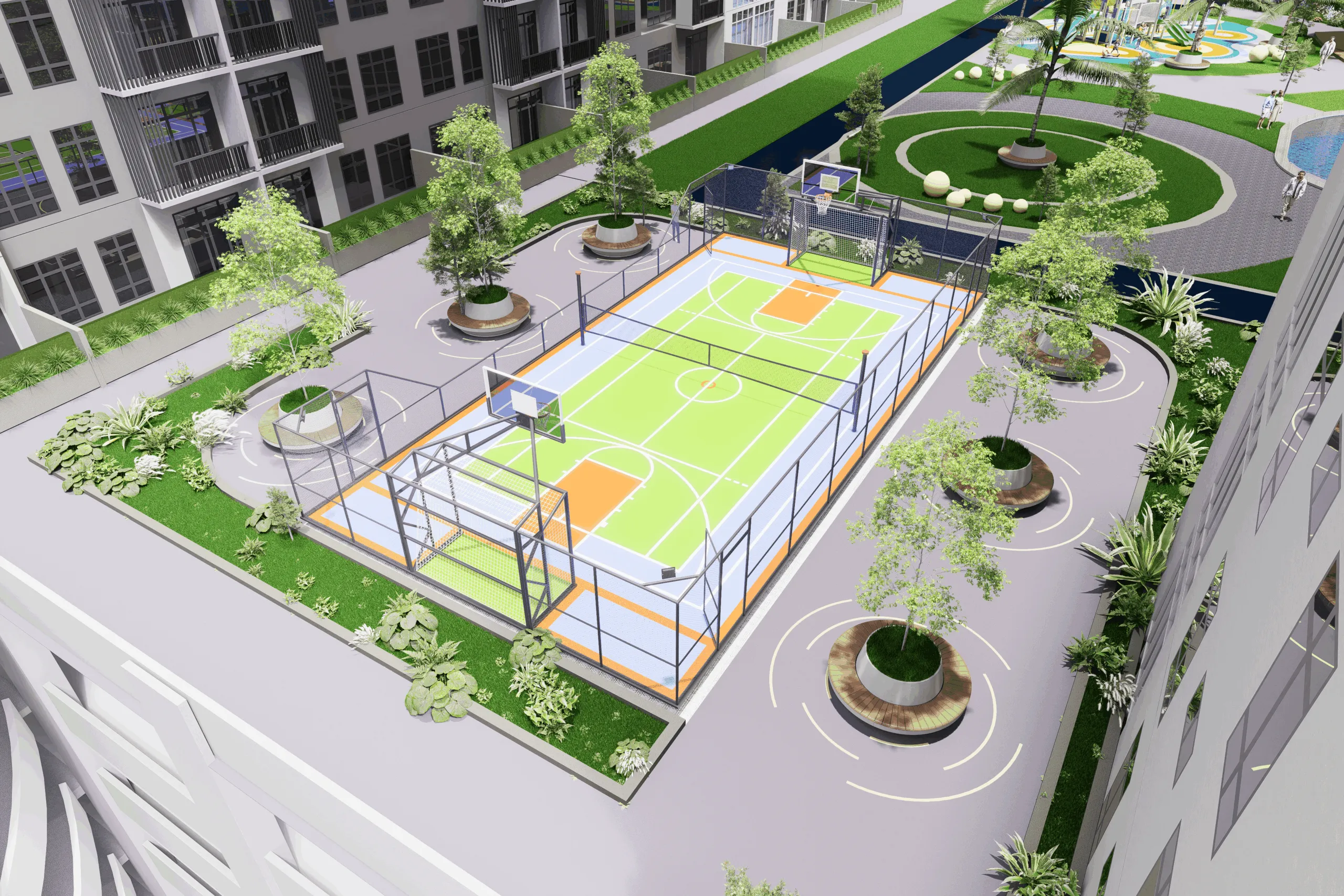 D'Secret Garden 2 多功能运动场的艺术构想图