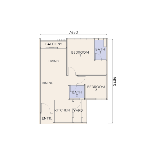 Avenue Residences – Type F(697 平方尺)