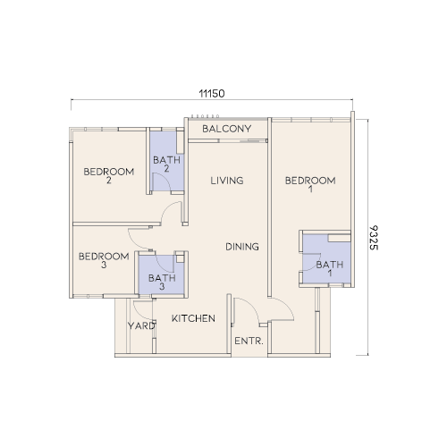 Avenue Residences – Type H(1,001 平方尺)