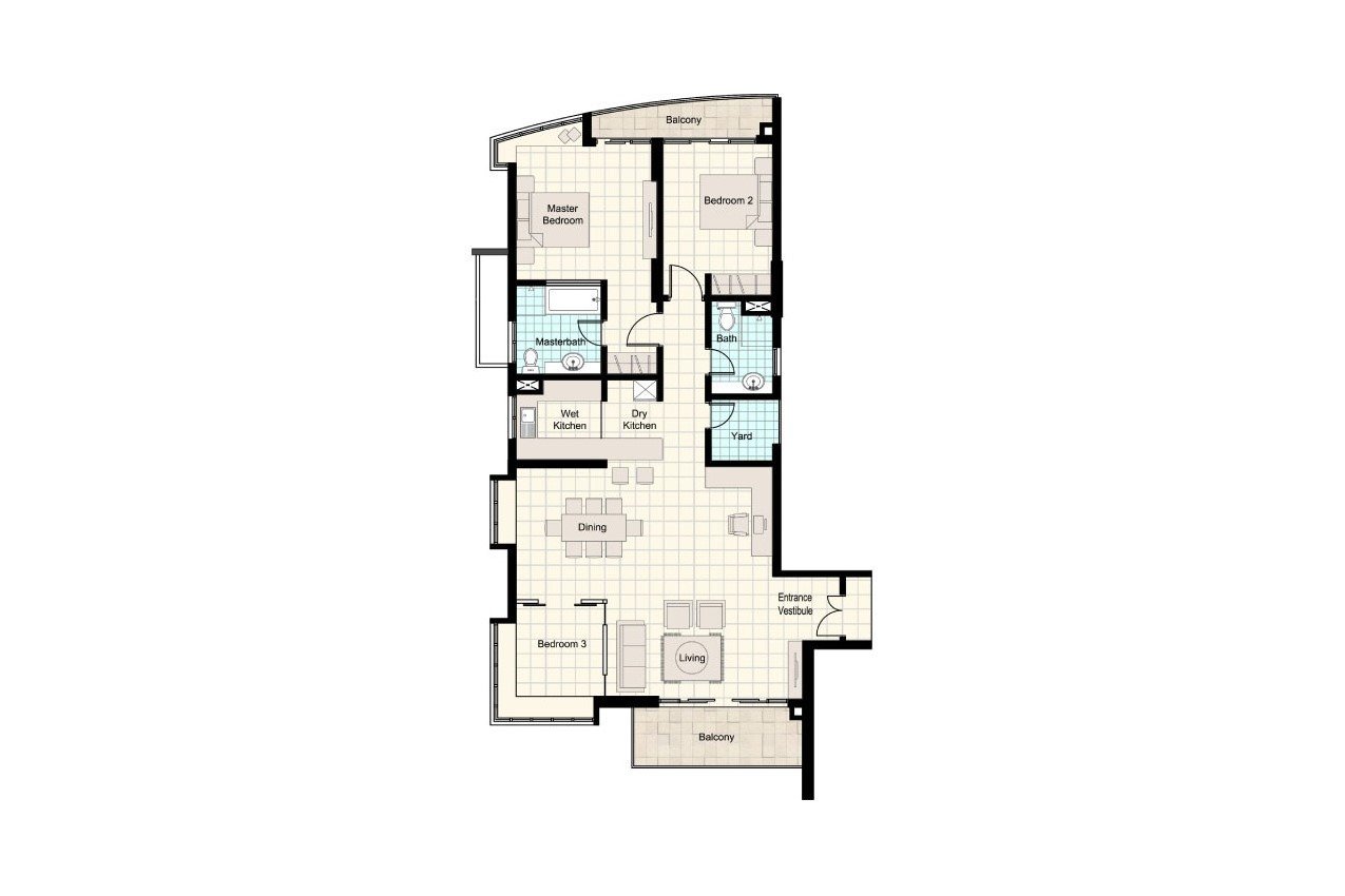 Sky Residence C2型平面图
