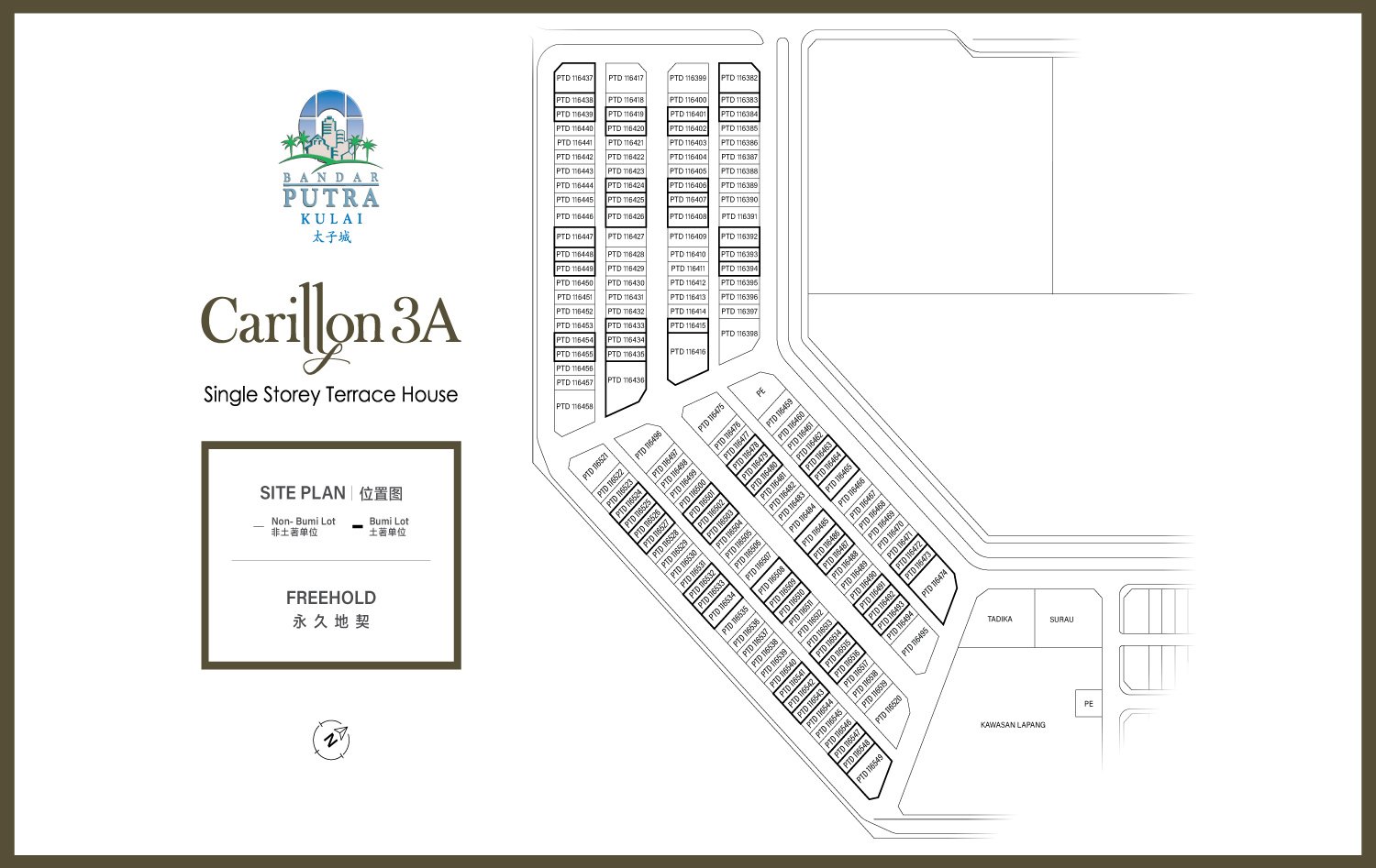 Carillon 3A, Bandar Putra Kulai – Pelan tapak