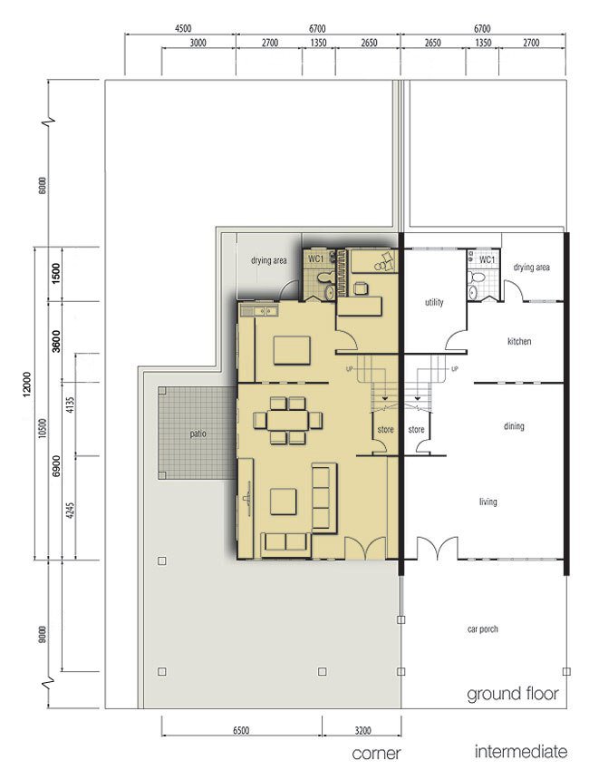 Central City Phase 15 – A 型排屋,楼下
