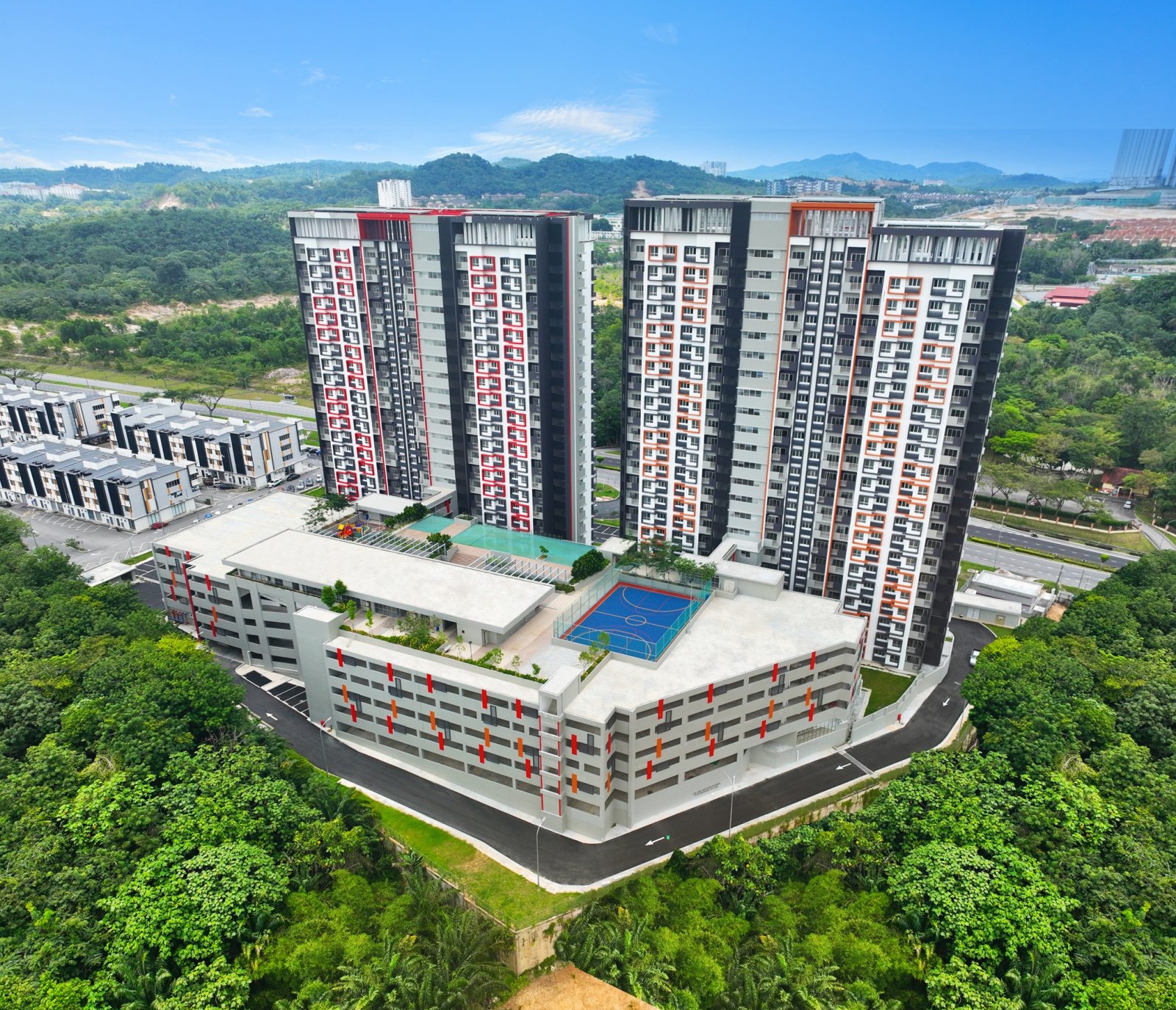 Alpinia Residence, Putra Nilai - drone view of the towers