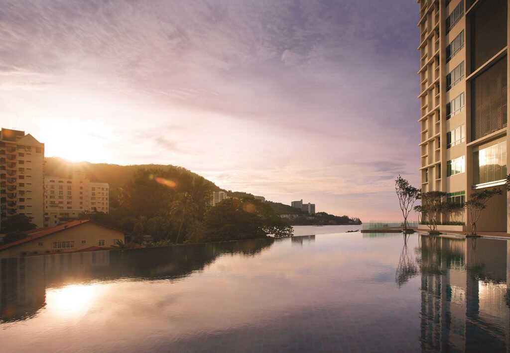 Infinity condominium tower view, Tanjung Bungah