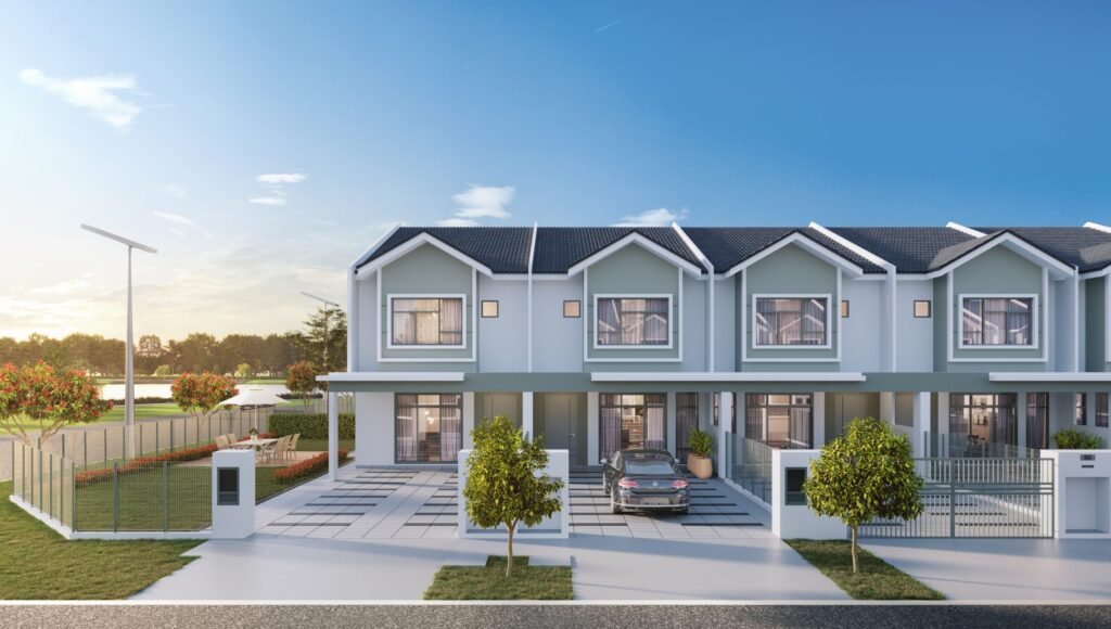 Jasmine 3 double-storey terraces at Meridin East, artist's impression