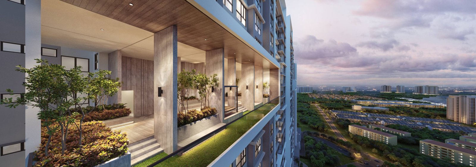 Taman Desa Tebrau 的 Mandolin Residence 空中花园艺术构想图