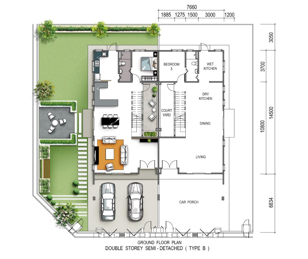 Taman Suria Aman 2 – Morning Star lantai dasar, 2,474 kaki persegi