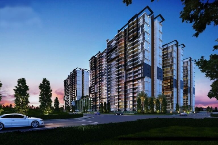 Parc Regency towers seen from the road, Parc Regency