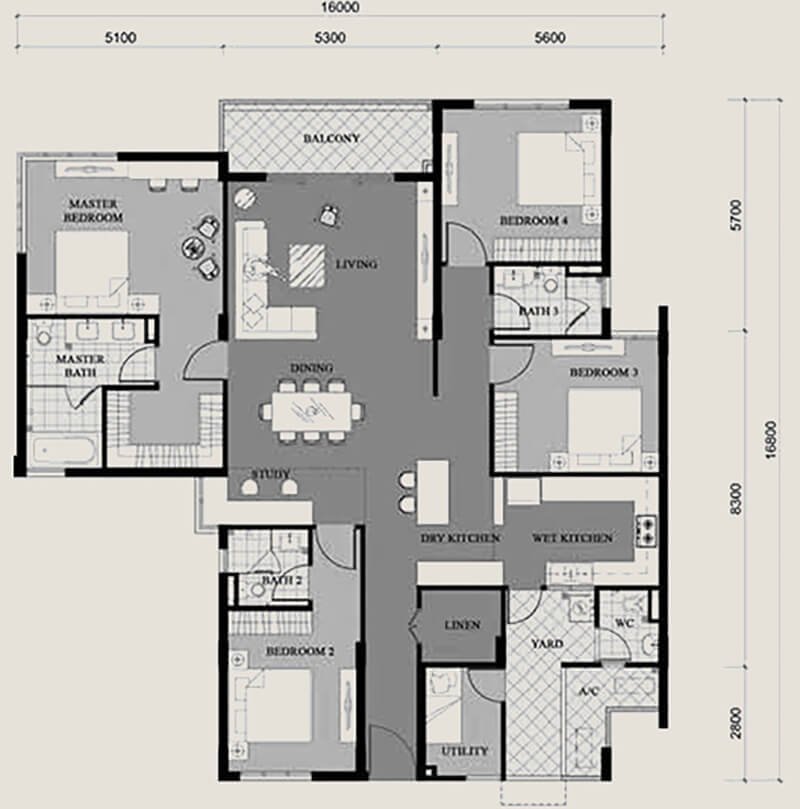 Ponderosa Lakeside – Type Da · 2,328 平方尺