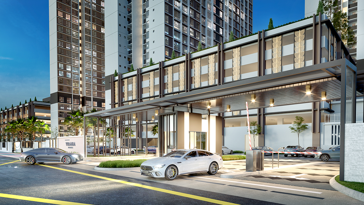 新山 Residensi Saujana(Veranda Residences 第2期)入口警卫亭效果图