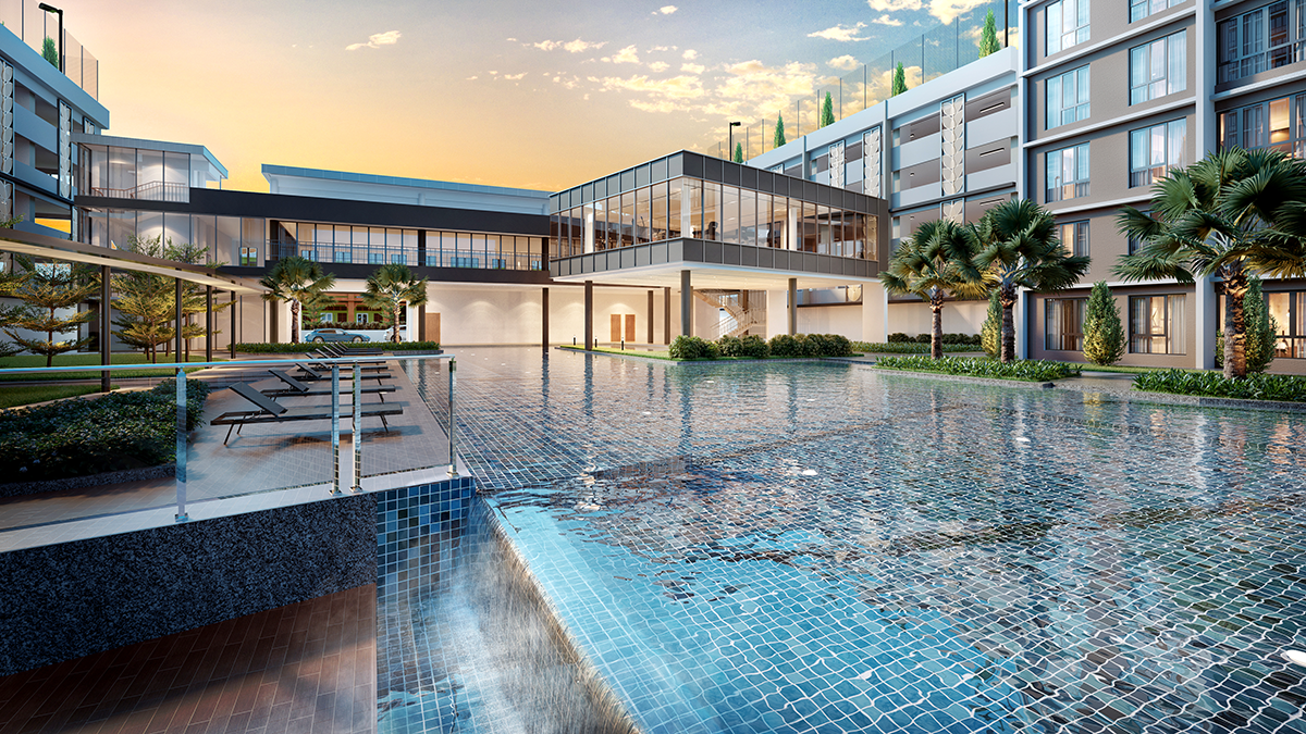 新山 Residensi Saujana(Veranda Residences 第2期)泳池效果图