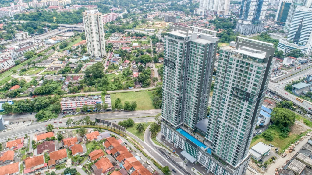 Pandangan udara, SKS Pavillion Residences
