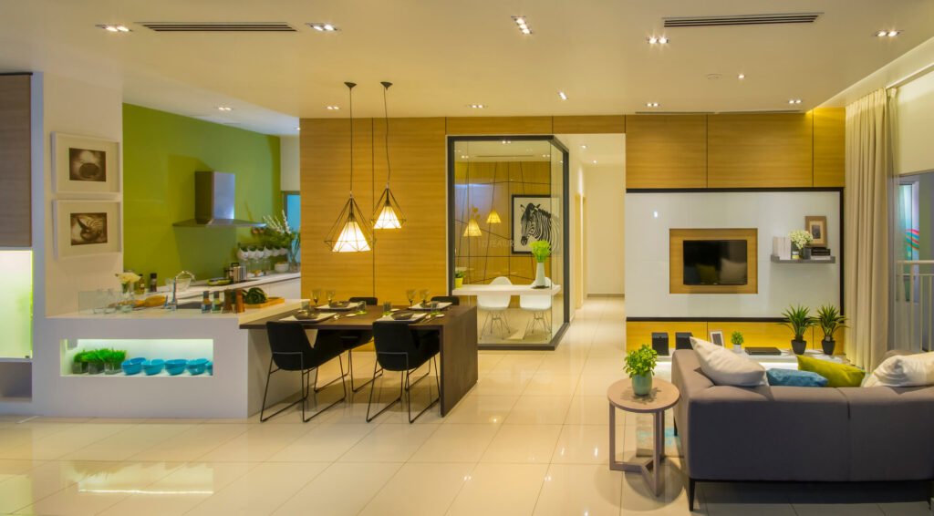 样板单位客厅与餐厅, Savanna Executive Suites
