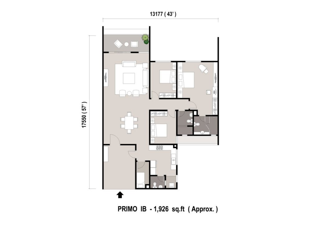 Pelan lantai, susun atur 2, Summerton Condominium