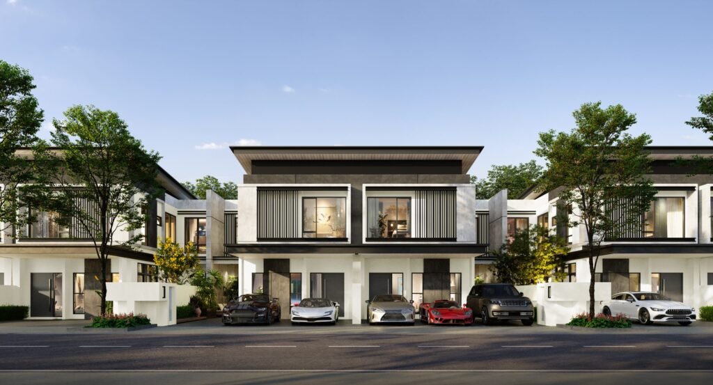 Sunway Maple Residence Type Aura double-storey terrace facade, artist's impression