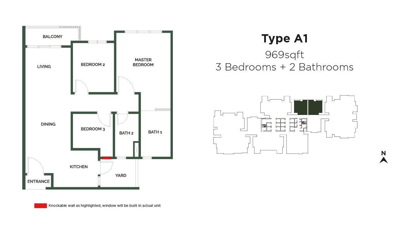 The Goodwood Residence A1型平面图