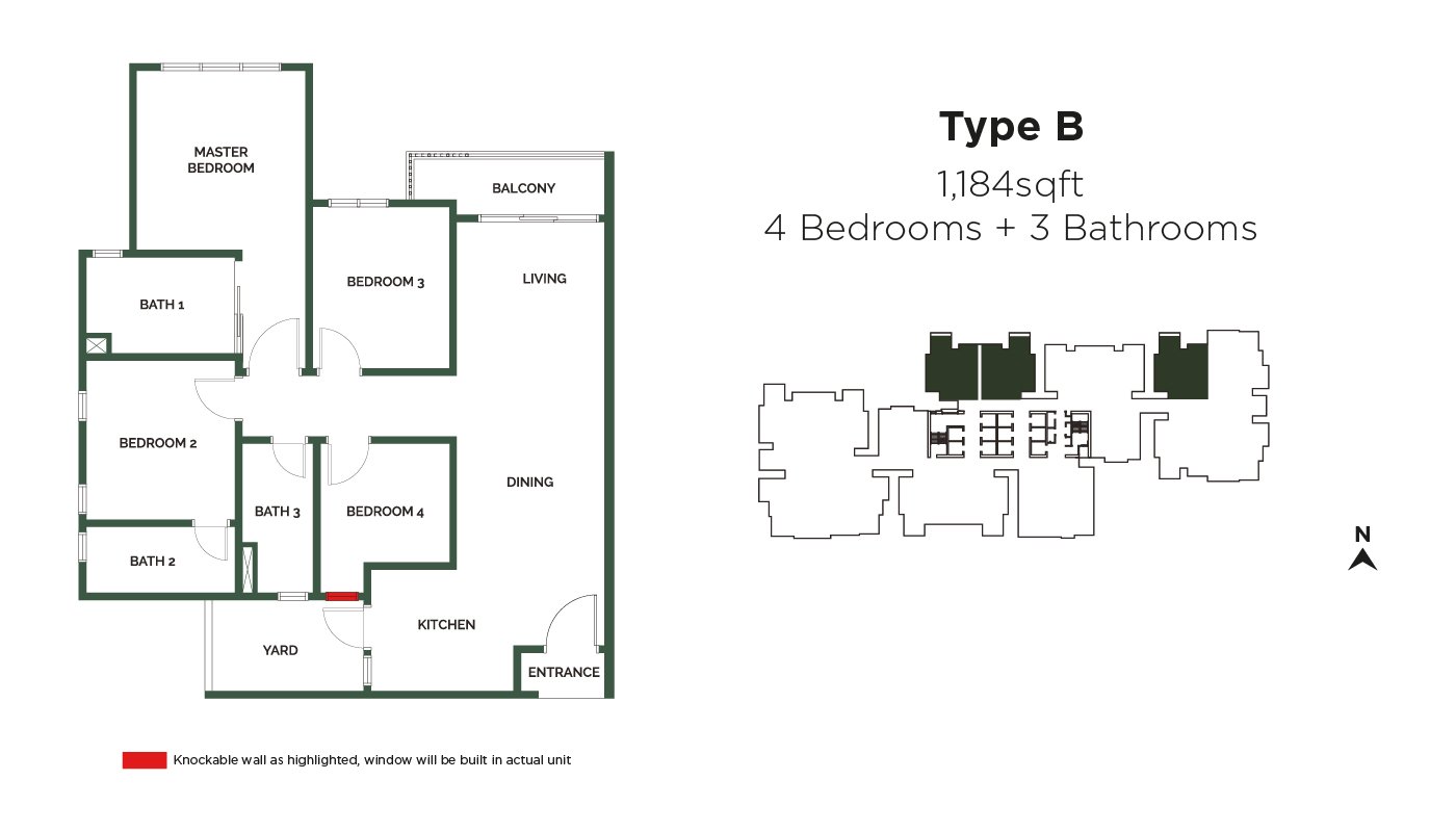The Goodwood Residence B型平面图