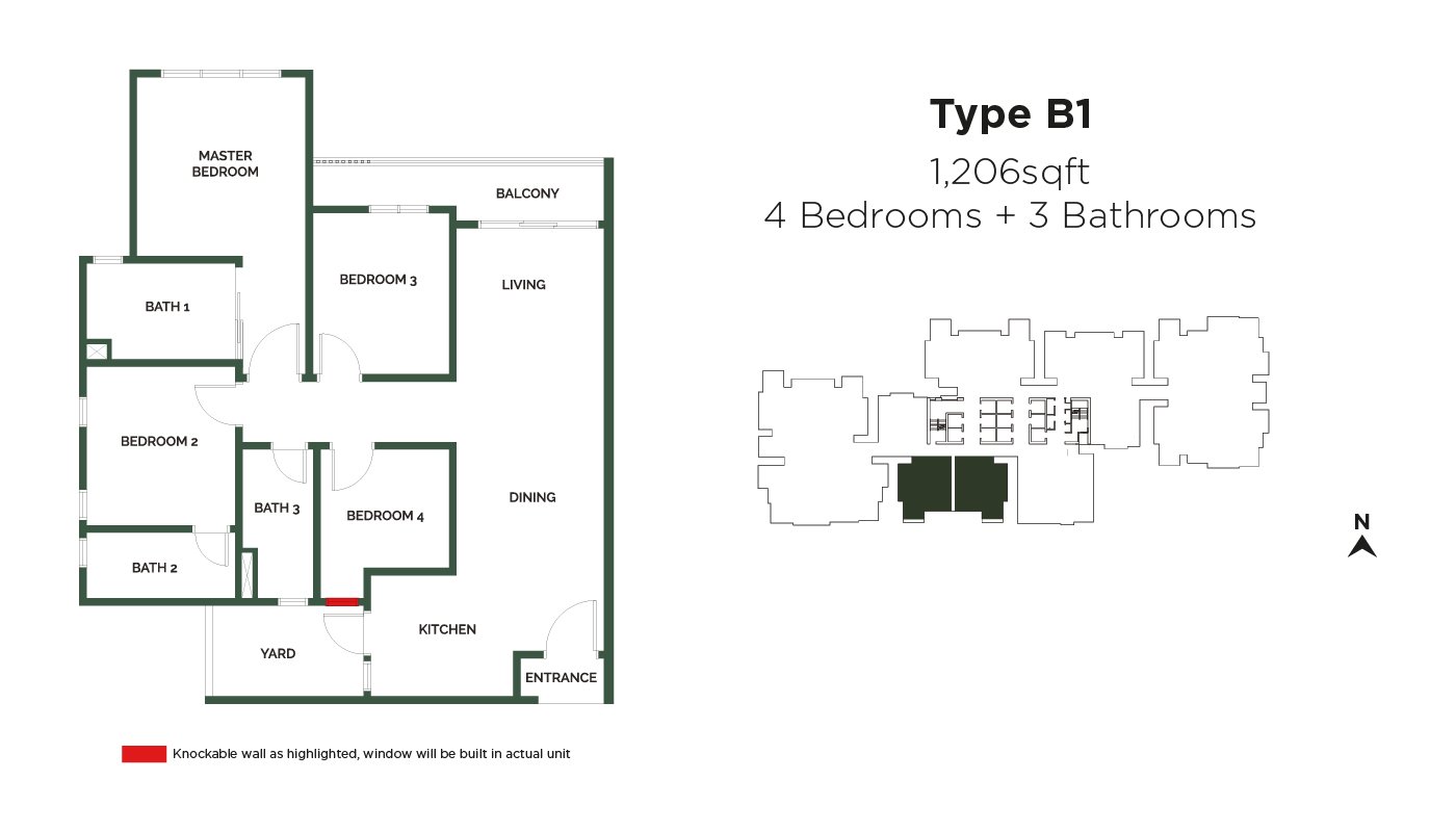 The Goodwood Residence B1型平面图