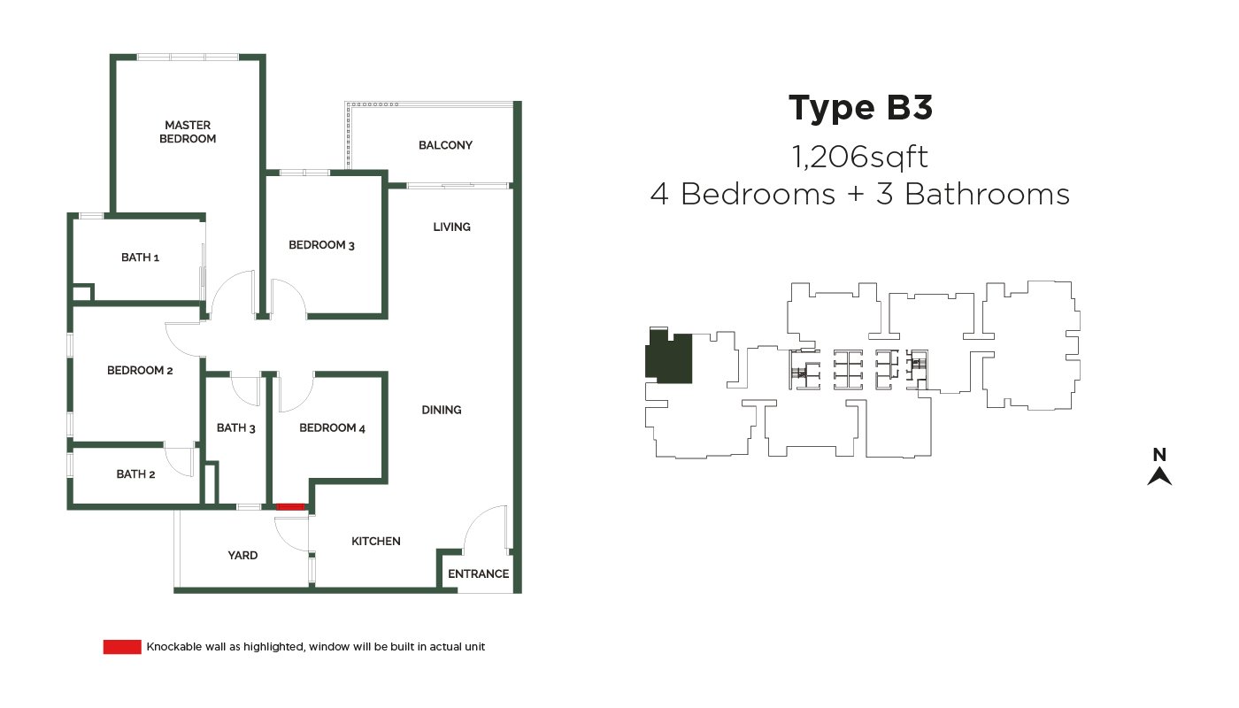 The Goodwood Residence B3型平面图