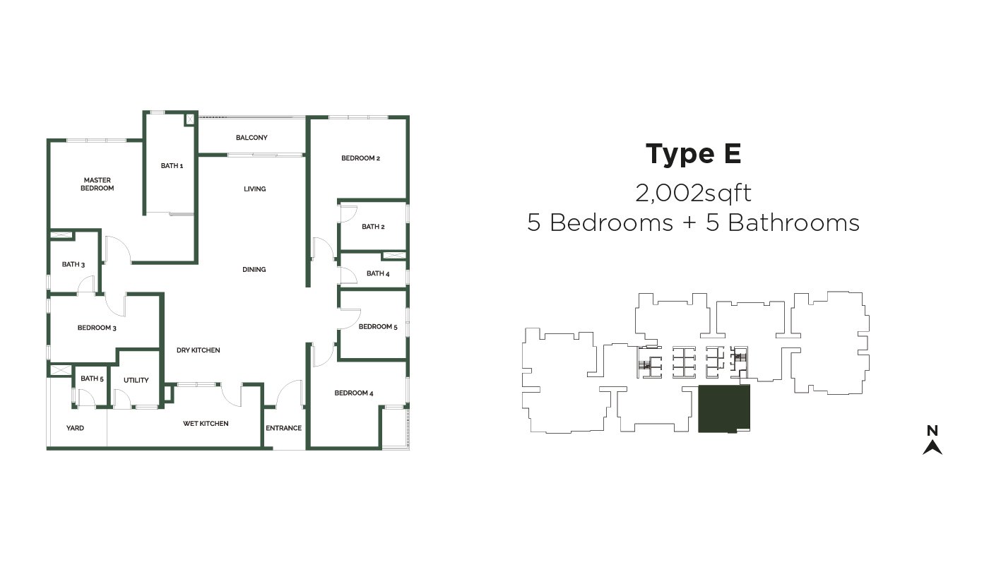 The Goodwood Residence E型平面图