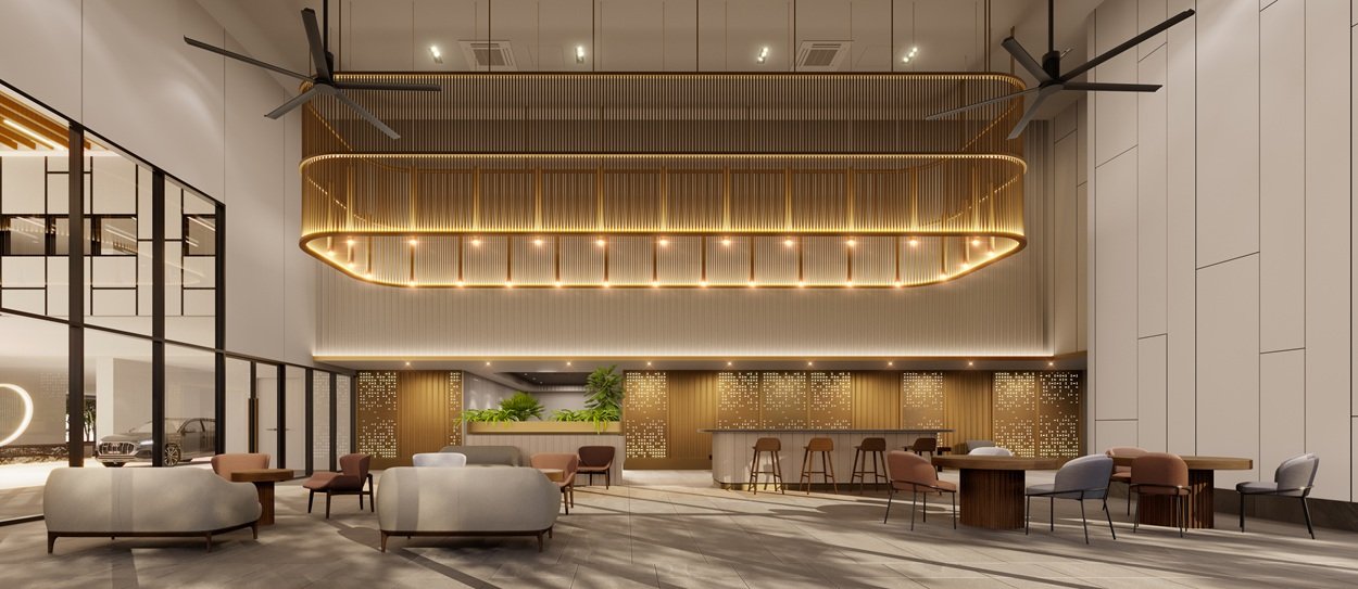 Artist's impression of the Starlight Lobby at The Asteriaz @ Kebun Teh