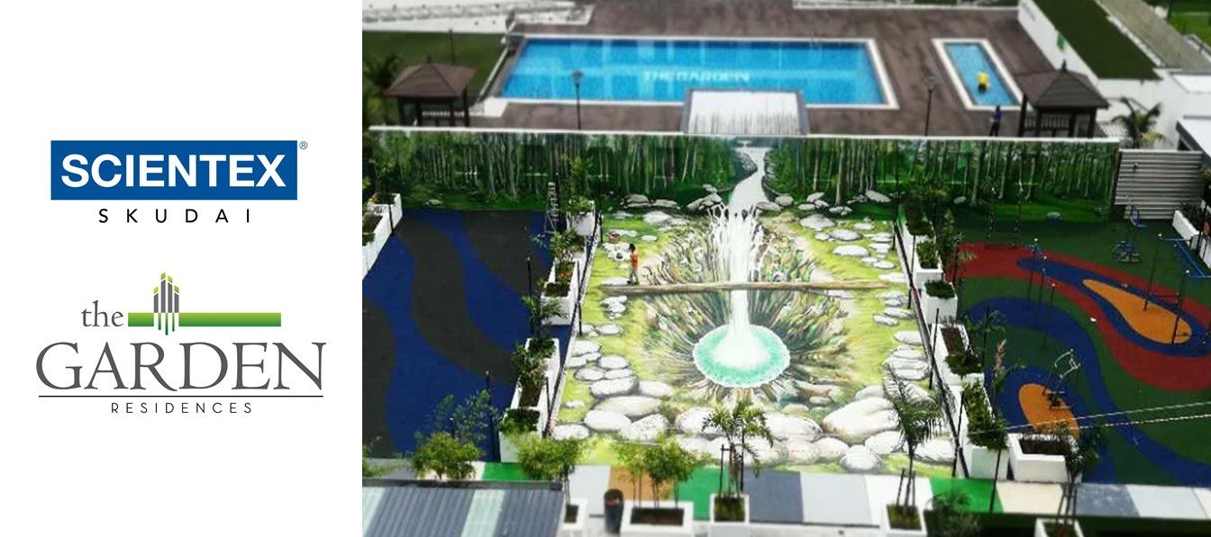 The Garden Residences facilities deck from above