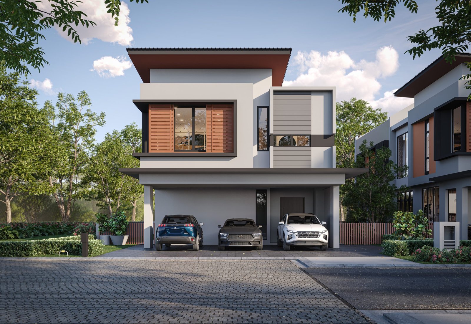 Lukisan artis rumah Jenis D di The Straits View Garden