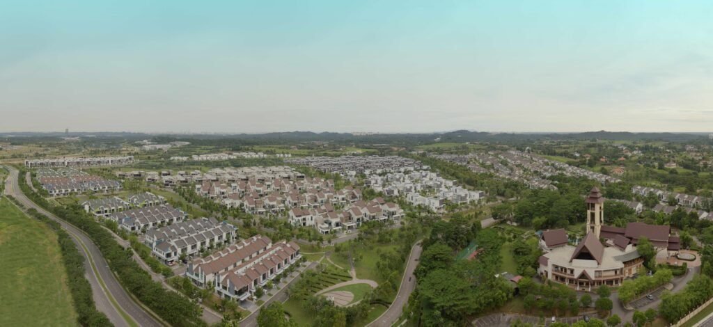 East Ledang township from the air, Tranquility Park @ East Ledang