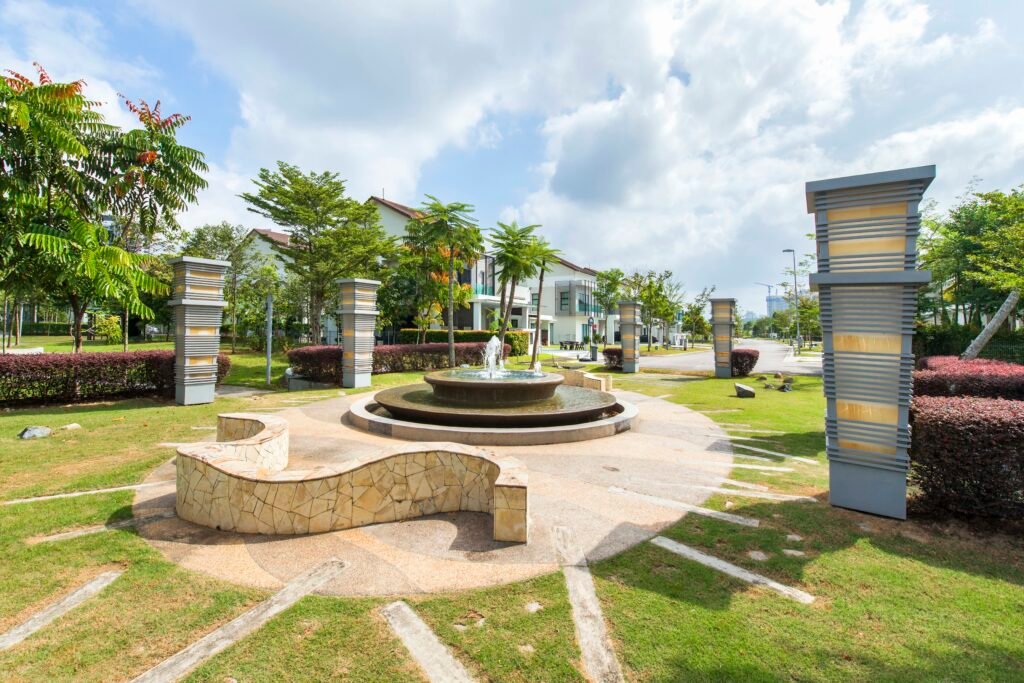 Fountain garden in East Ledang township, Tranquility Park @ East Ledang