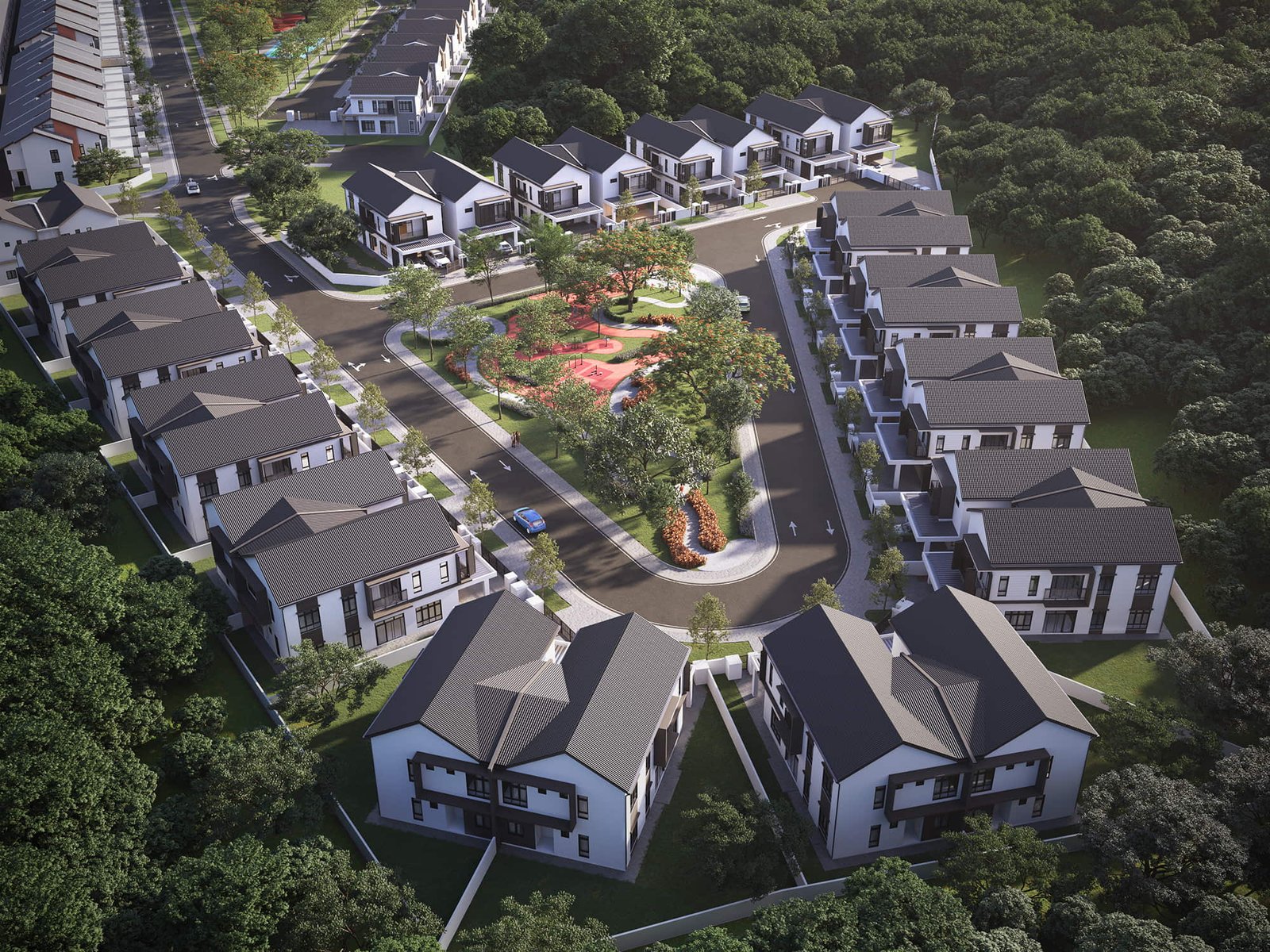 Pandangan udara Myra Saujana Park Homes, Dengkil