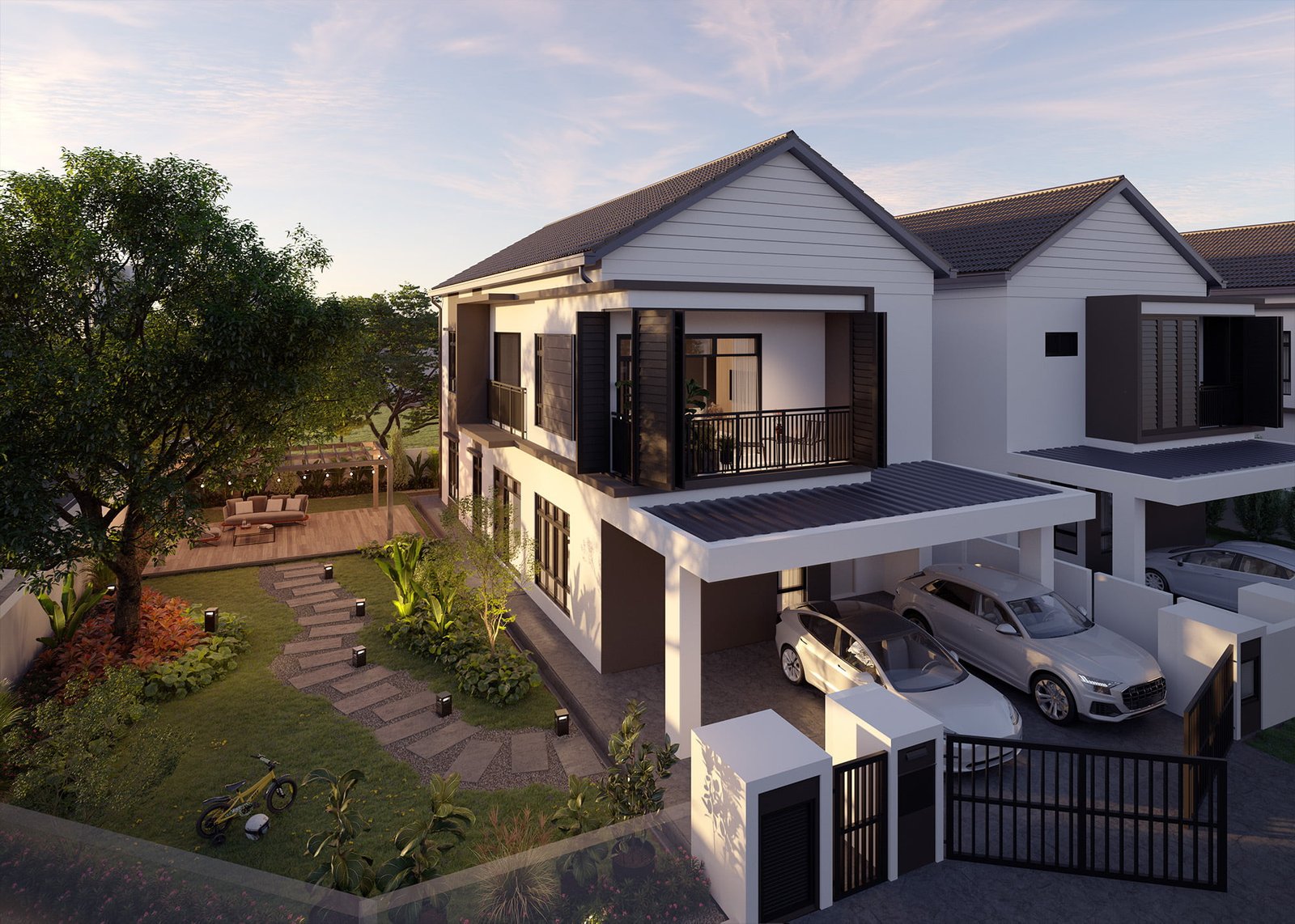 Fasad unit tepi Park Homes