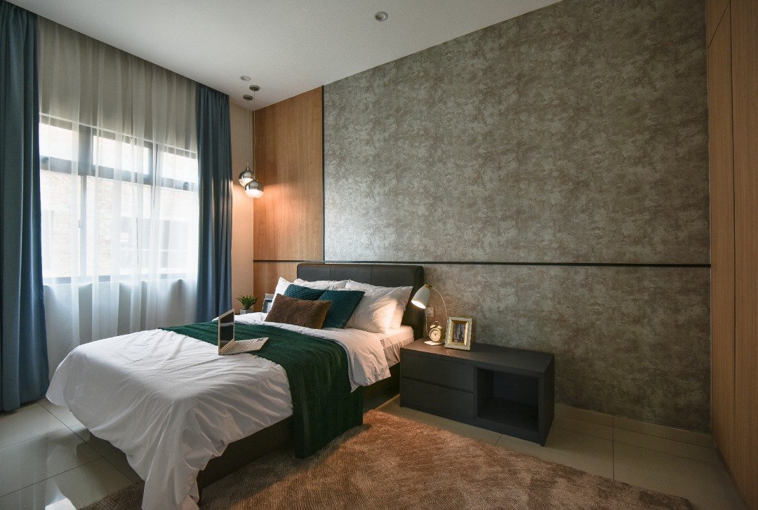 Kamar tidur rumah contoh di Danga Sutera
