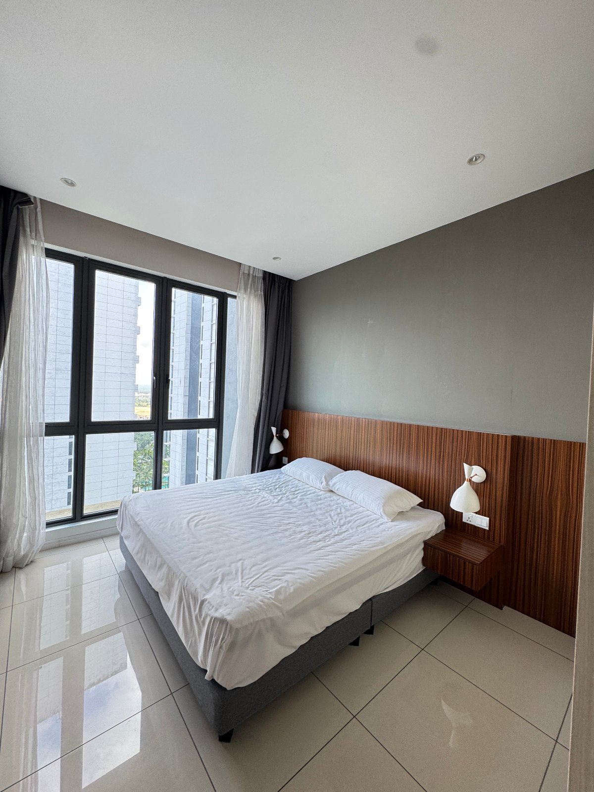 Kamar tidur di unit yang sudah selesai dibangun di Elysia Park Residence