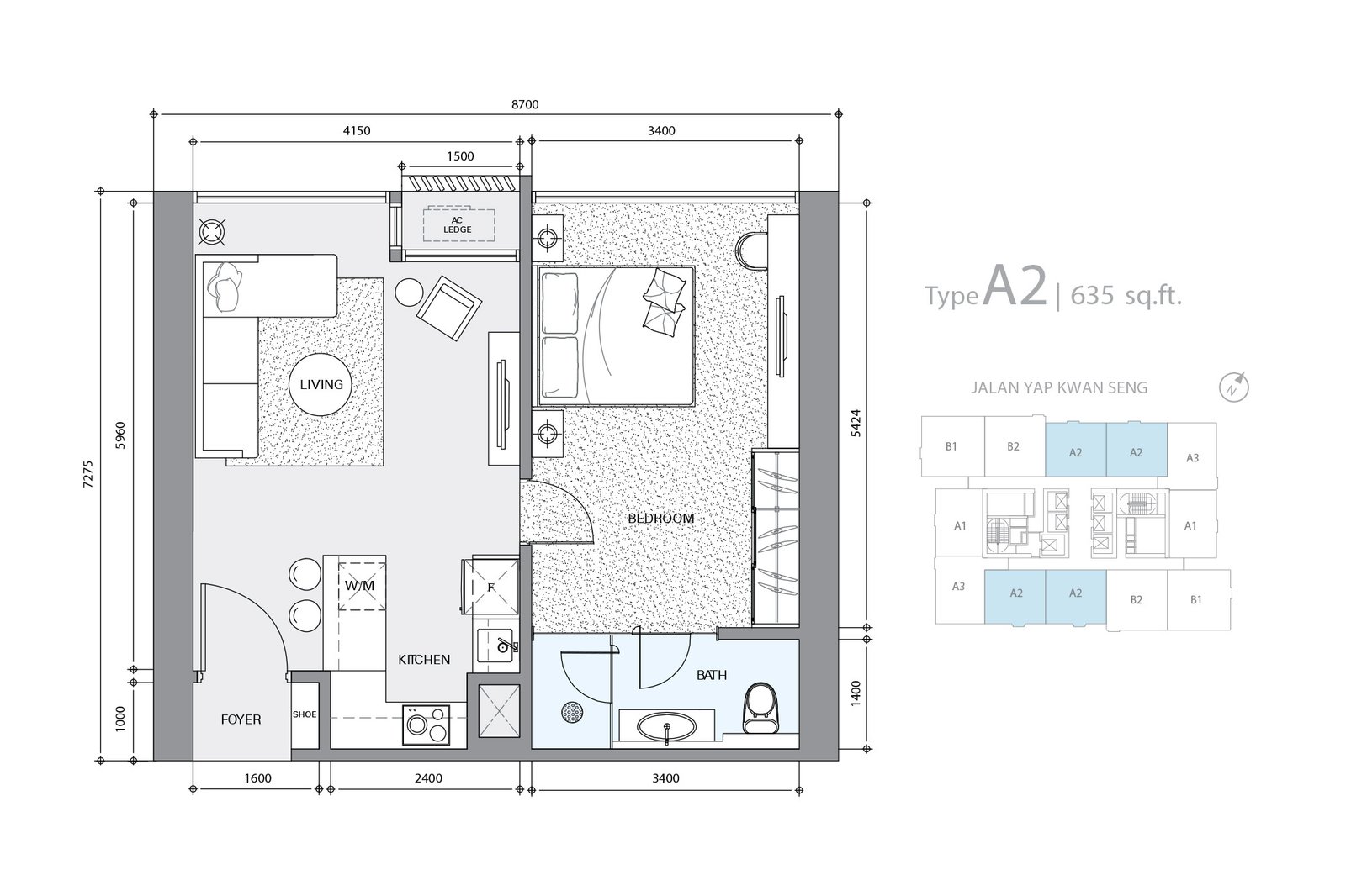 Star Residences Tower One · Type A2 平面图