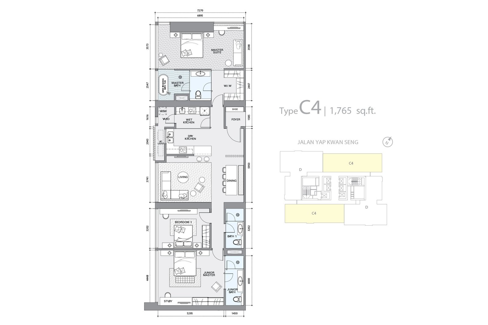 Star Residences Tower One · Type C4 平面图
