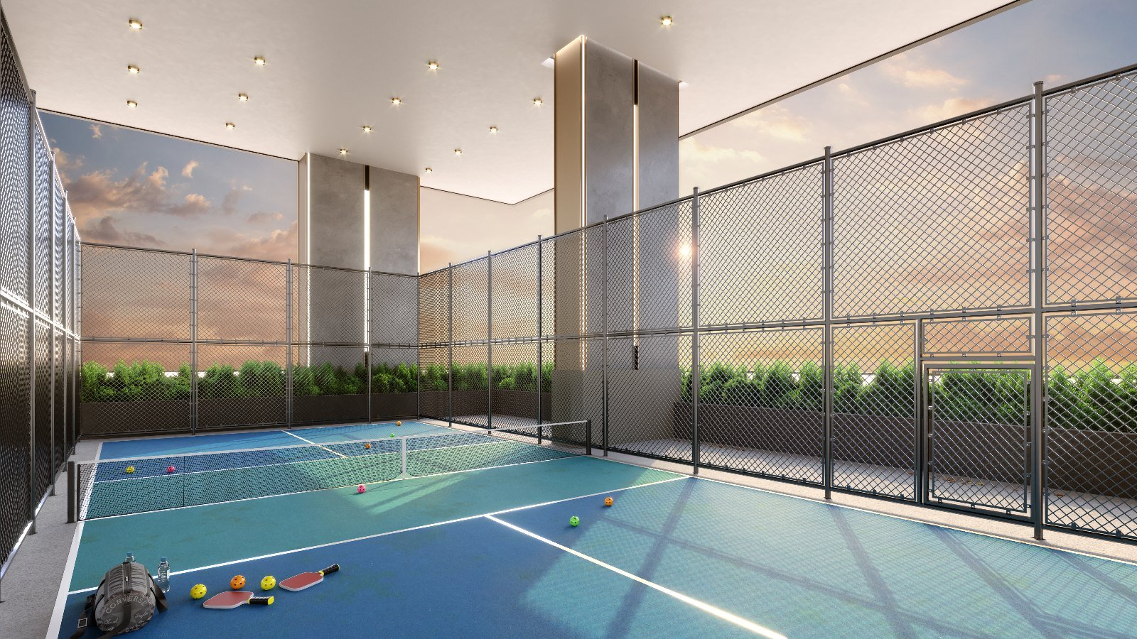 Lukisan artis kolam renang di Paragon Signature Suites