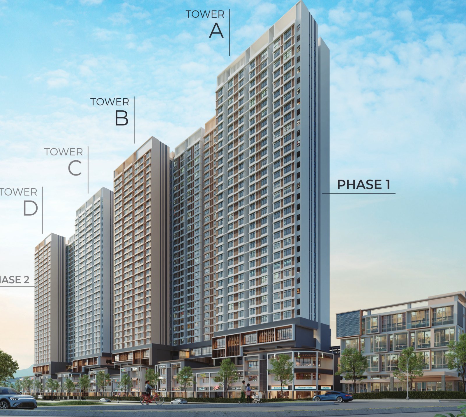 Artist's impression of Ponderosa Regency Towers A to D