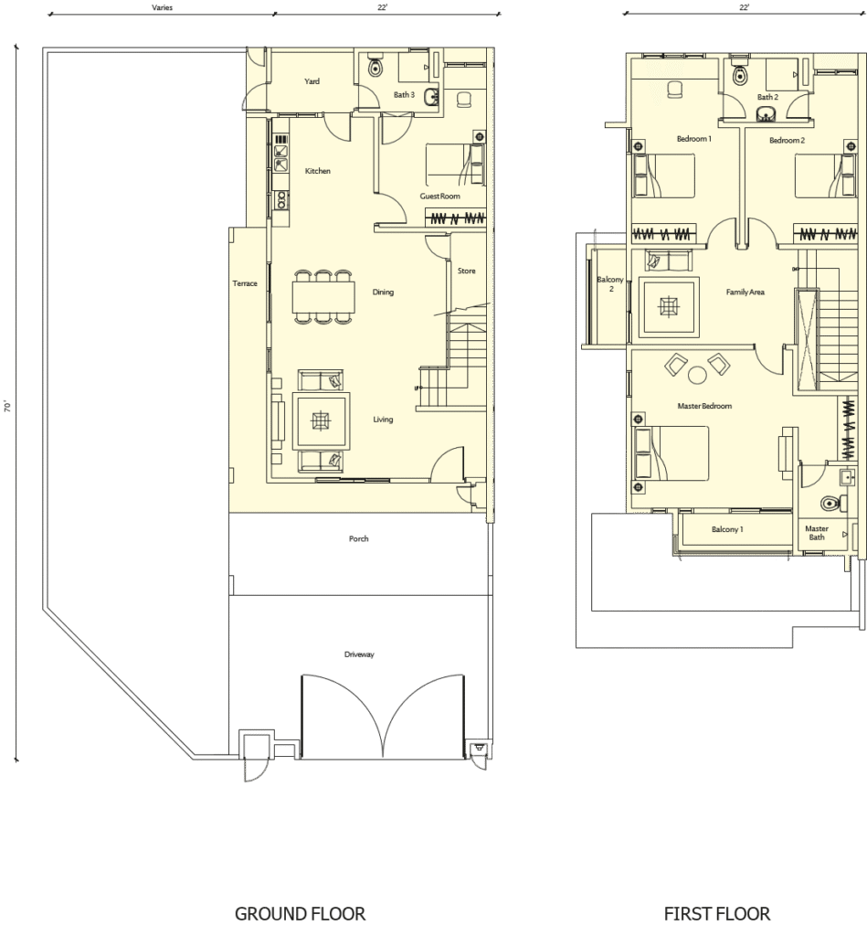 Phase 1B corner lot floor plan, Senadi Hills