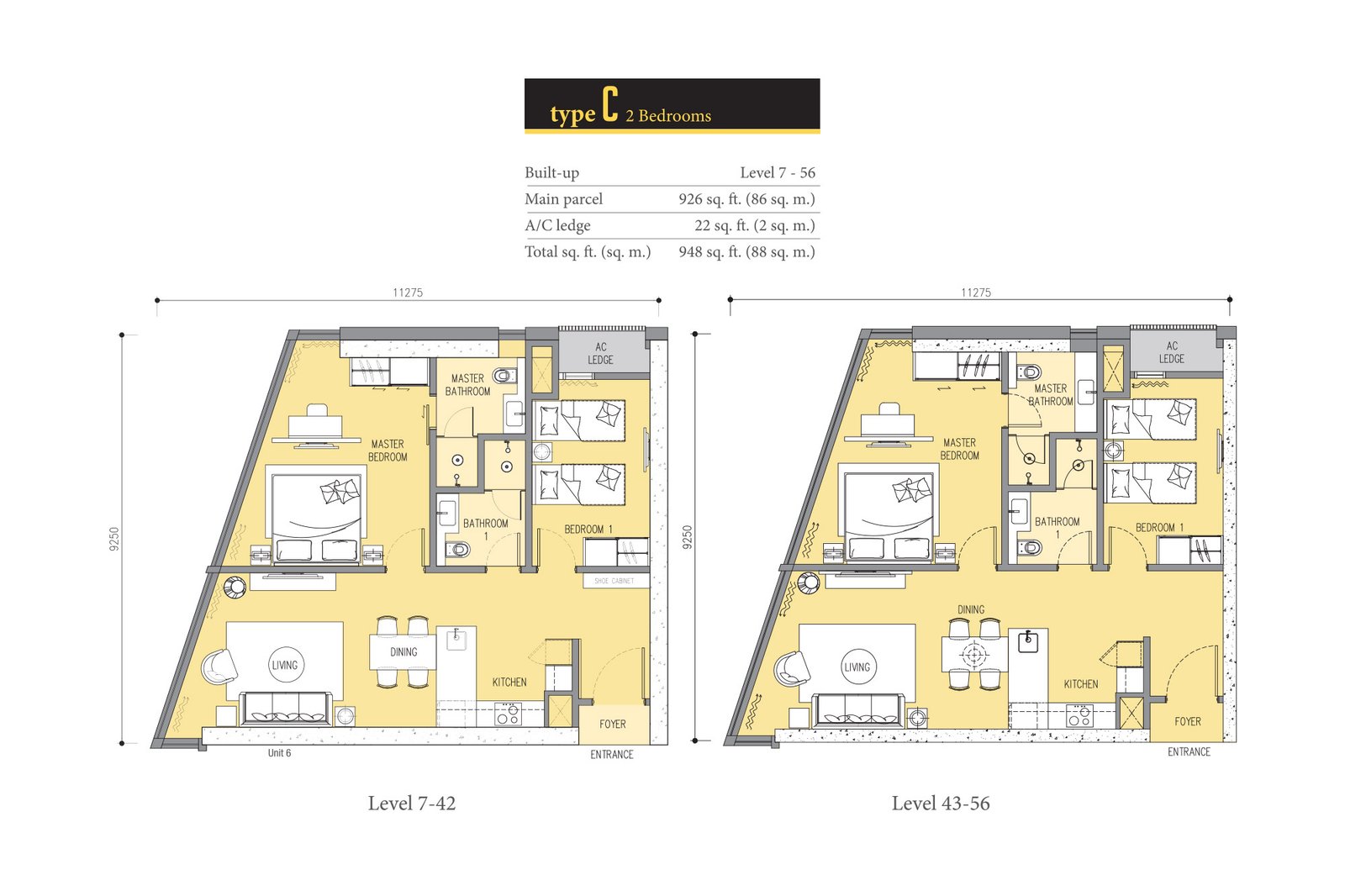 Star Residences Tower Three(Ascott Star) · Type C 平面图