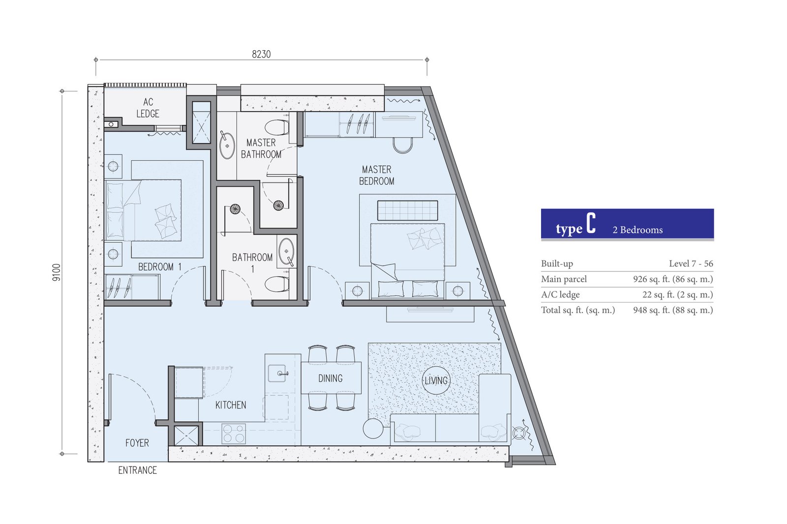 Star Residences Tower Two · Type C 平面图