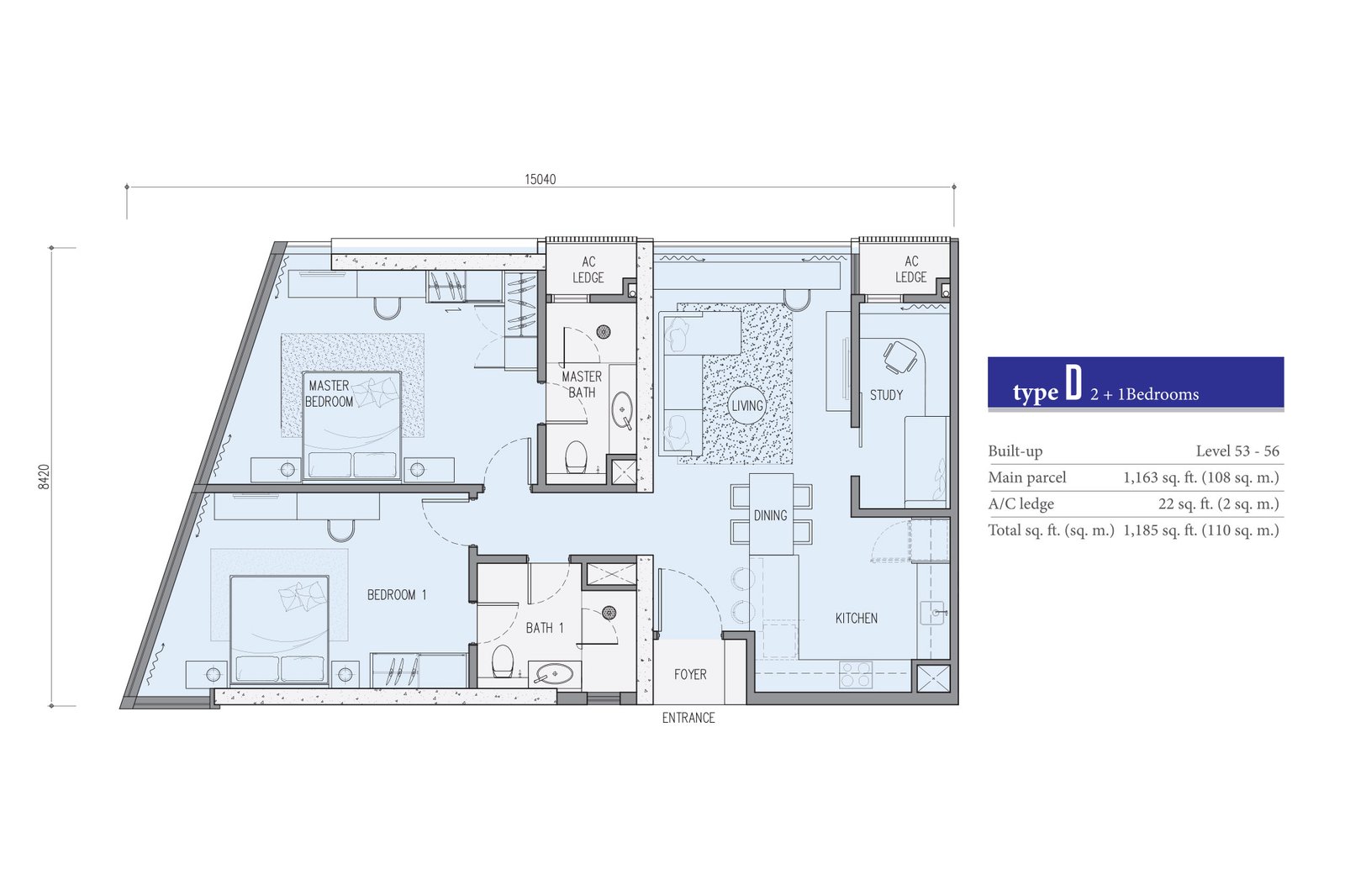 Star Residences Tower Two · Type D 平面图