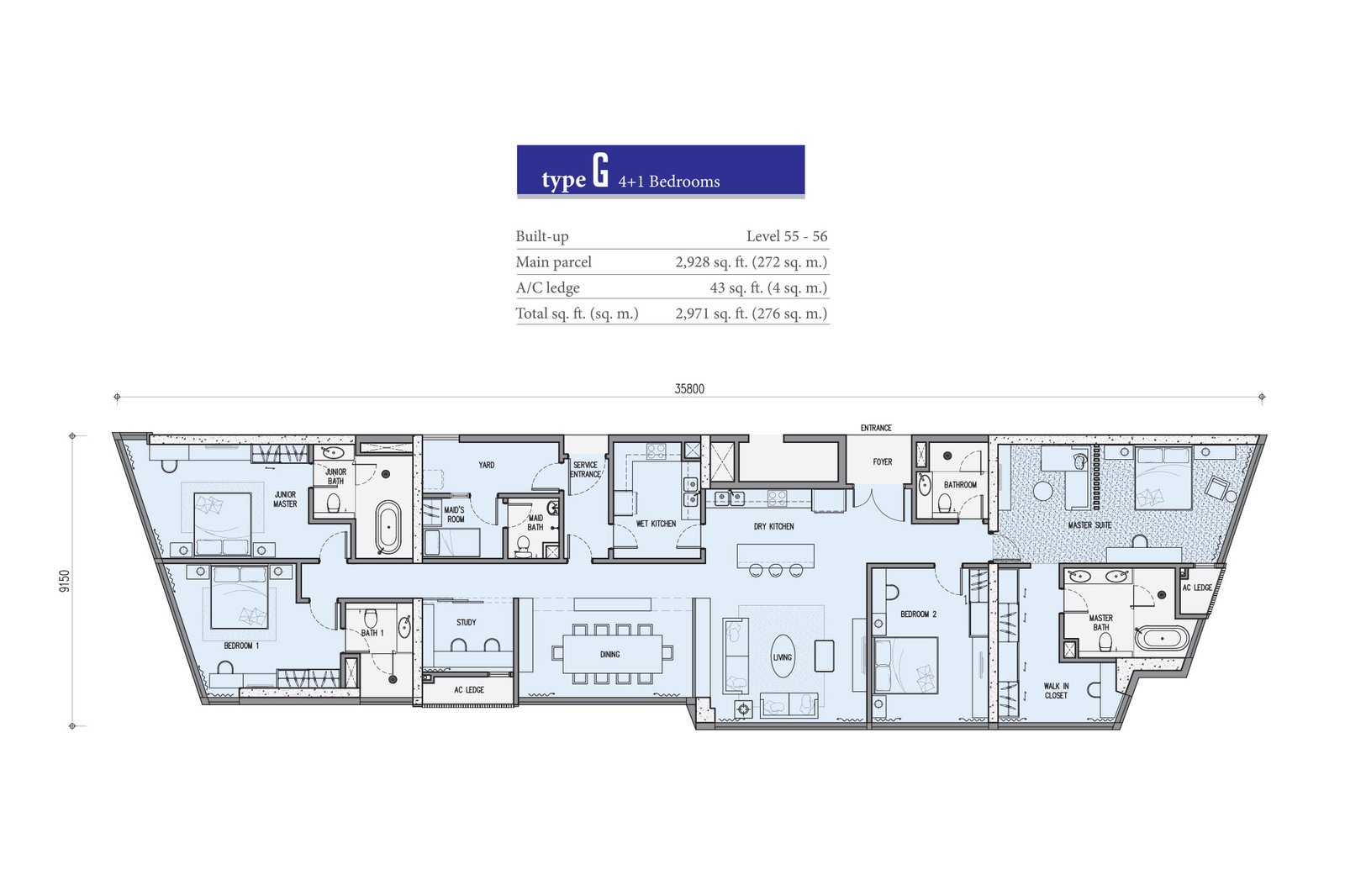 Star Residences Tower Two · Type G 平面图