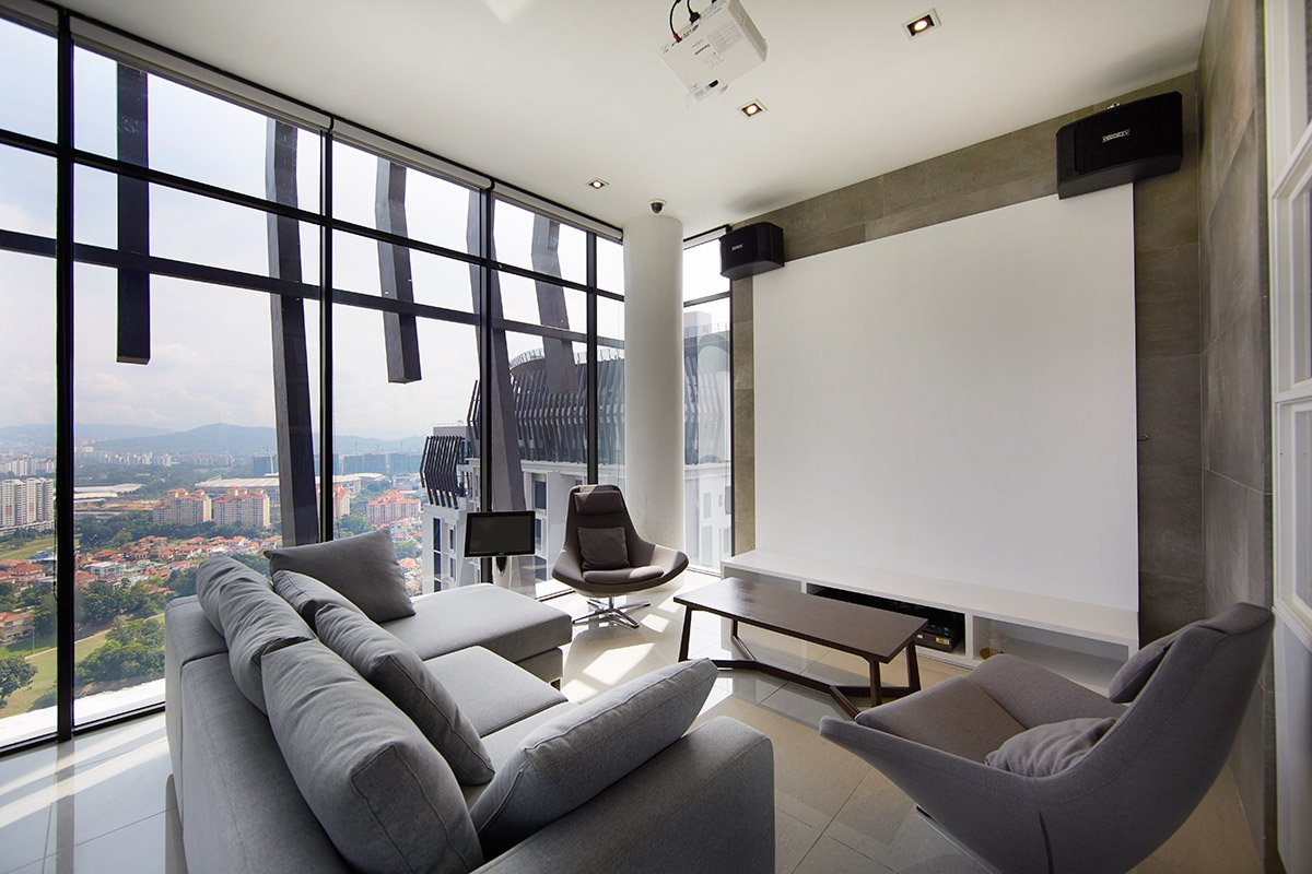 Living area of a unit at Twin Arkz